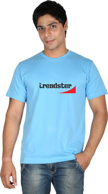 

Trendster Printed Men' Round Neck Blue T-Shirt