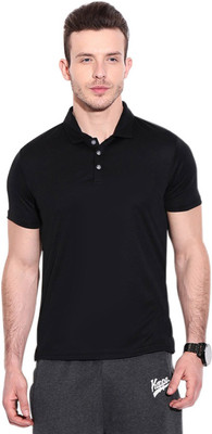 

SFA Solid Men's Polo Neck Black T-Shirt