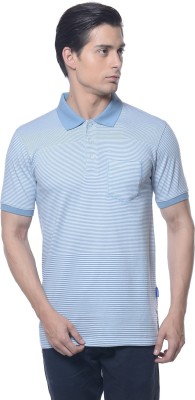 

Carve Striped Men' Polo Neck White T-Shirt