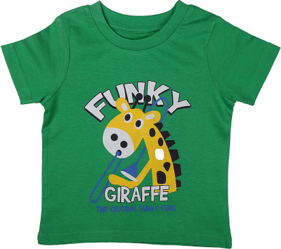 

Chirpie Pie by Pantaloons Boys Graphic Print T Shirt(Green, Pack of 1