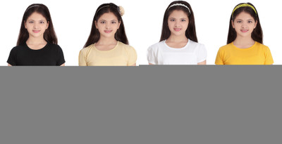 

FabTag - Sini Mini Girls Solid T Shirt(Multicolor