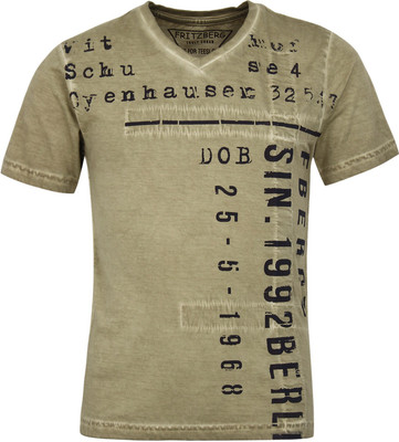 

Fritzberg Boys Printed T Shirt(Brown