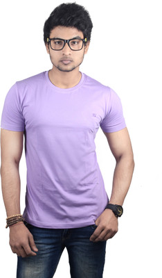 

Spur Solid Men' Round Neck Purple T-Shirt, Lavender