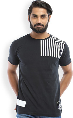 

Hulkut Graphic Print Men's Round Neck Black T-Shirt