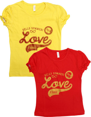 39% OFF on Fiore Girls Solid T Shirt(Multicolor) 39% OFF on Fiore Girls Solid T Shirt(Multicolor)