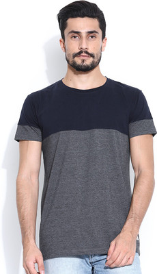 

Hubberholme Solid Men's Round Neck Grey T-Shirt, Charcoal;navy