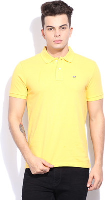 

Arrow Sports Solid Men's Polo Neck Yellow T-Shirt, Lt. yellow
