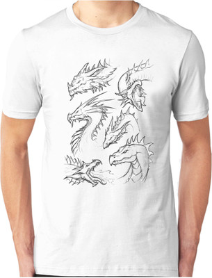 

Foscous Printed Men's Round Neck White T-Shirt