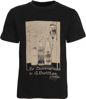 

Fritzberg Boys Graphic Print T Shirt(Black, Ebony black