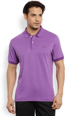 

ColorPlus Solid Men's Polo Neck Purple T-Shirt