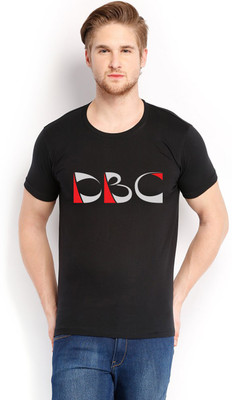 Trendster Printed Men' Round Neck Black T-Shirt