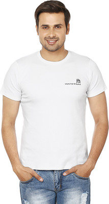 

Invictum Solid Men' Round Neck White T-Shirt, Soothing white
