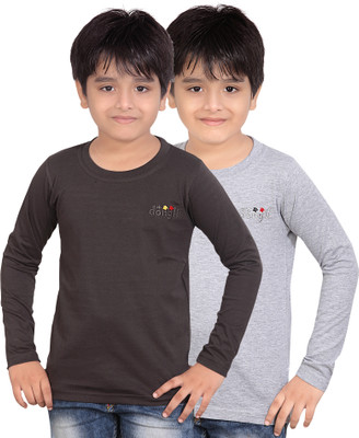 

FabTag - Dongli Boys Solid T Shirt(Multicolor, Pack of 2