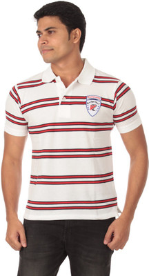 

Rampwaq Striped Men's Polo Neck Red, Black T-Shirt