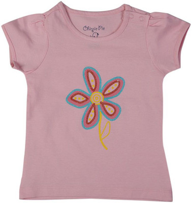 

Chirpie Pie by Pantaloons Girls Printed T Shirt(Pink