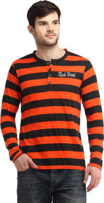 

Rockhard Striped Men's Henley Multicolor T-Shirt