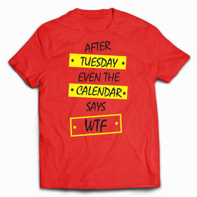 

Designmycloth Graphic Print Men' Round Neck Red T-Shirt