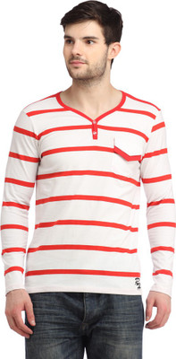 

Rockhard Striped Men's Henley Multicolor T-Shirt