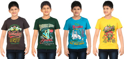 

FabTag - Dongli Boys Printed T Shirt(Multicolor, Pack of 4