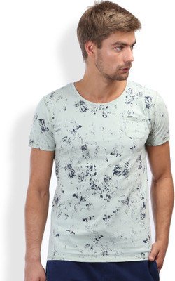 

Breakbounce Solid Men's Round Neck Green, Blue T-Shirt, Ari navy;fern green