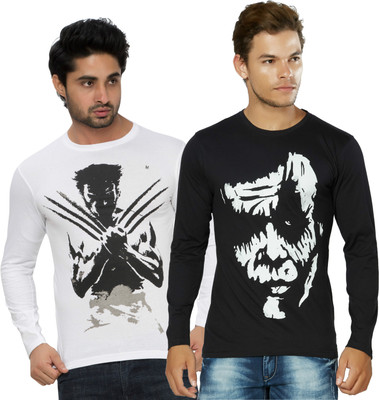 

Alan Jones Graphic Print Men's Round Neck Black T-Shirt(Pack of 2)