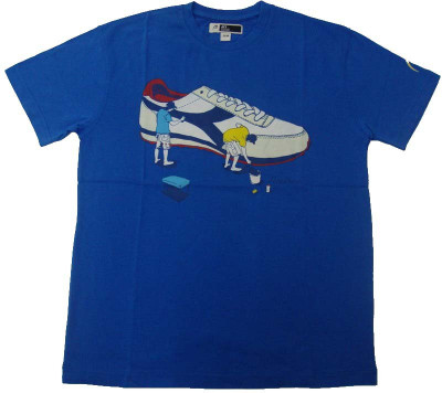 

Acetone Solid Men' Round Neck Light Blue T-Shirt