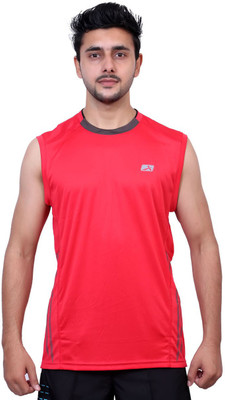 

Vector X Solid Men's Round Neck Red T-Shirt