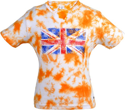 Gkidz Boys Printed T Shirt(Orange, Pack of 1) at flipkart