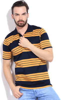 

Monte Carlo Striped Men's Polo Neck Blue, Yellow T-Shirt