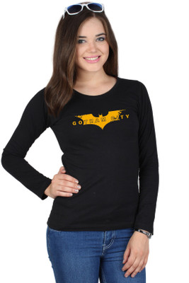 

SayItLoud Printed Women's Round Neck Black T-Shirt