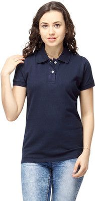 

Campus Sutra Casual Short Sleeve Solid Women's Blue Top