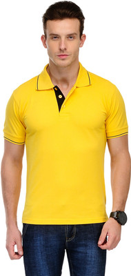 

Scott International Solid Men' Polo Neck Yellow T-Shirt