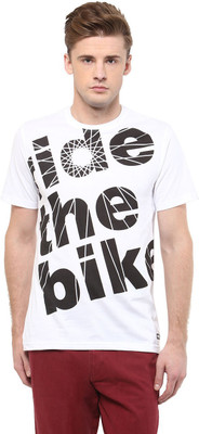 

Ajile by Pantaloons Printed Men's Round Neck White T-Shirt