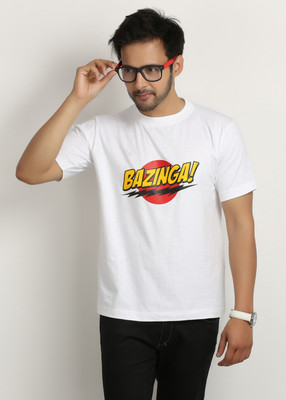 

Weardo Printed Men's Round Neck White T-Shirt
