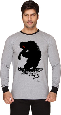 

SayItLoud Printed Men's Round Neck Grey T-Shirt