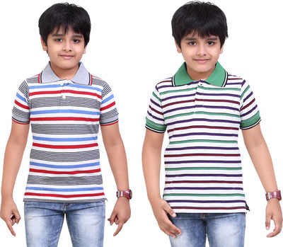 

Dongli Boys Printed T Shirt(White, Pack of 2), Combo color