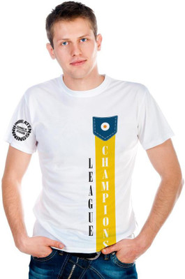 

6th Cross Graphic Print Men's Round Neck White T-Shirt