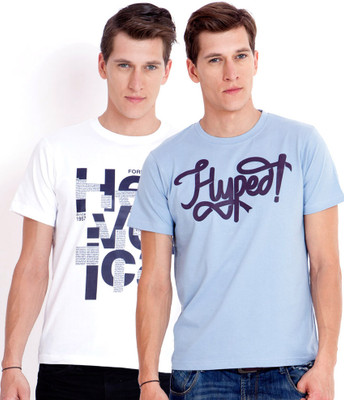 52% OFF on Elaborado Printed Men's Round Neck White, Light Blue T-Shirt(Pack of 2) 52% OFF on Elaborado Printed Men's Round Neck White, Light Blue T-Shirt(Pack of 2)