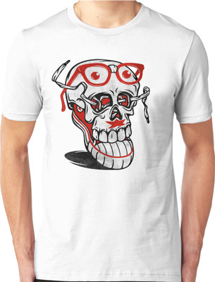 

Foscous Printed Men's Round Neck White T-Shirt
