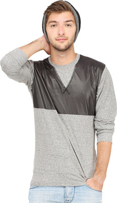 

Campus Sutra Solid Men Round Neck Grey T-Shirt