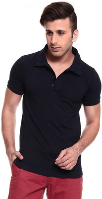 

Izinc Solid Men's Polo Neck Dark Blue T-Shirt, Navy blue