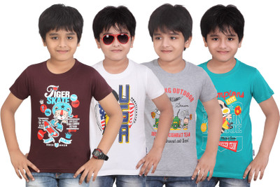 

FabTag - Dongli Boys Printed T Shirt(Multicolor, Pack of 4