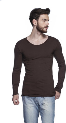 

Tinted Solid Men's Round Neck Brown T-Shirt, Coffee