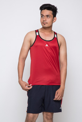 

Acetone Solid Men's Scoop Neck Red, Black T-Shirt, Black;mars red