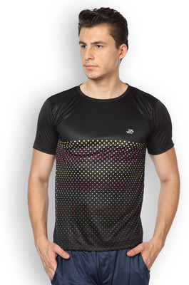 

DIFFERENCE OF OPINION Graphic Print Men' Round Neck Black T-Shirt