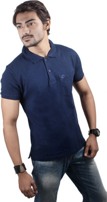 

Spur Solid Men's Polo Neck Dark Blue T-Shirt, Navy