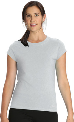 

Jockey Solid Women's Round Neck Grey T-Shirt, Light grey melange