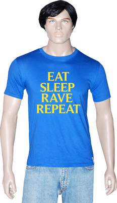 

Tshirt.in Graphic Print Men' Round Neck Blue T-Shirt, Royal blue