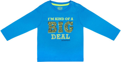 

Wow Mom Boys Printed Cotton T Shirt(Blue, Pack of 1, Blue jewel