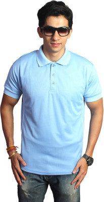 

EPG Solid Men's Polo Neck Light Blue T-Shirt
